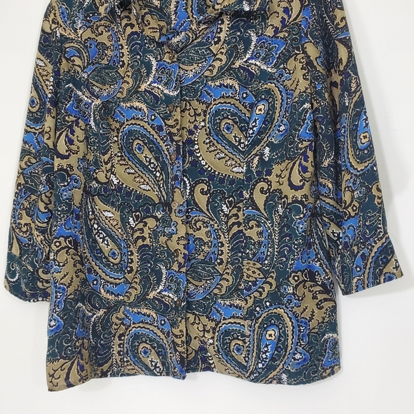 Laura Scott Petite Paisley Blouse, MP - Picture 4 of 10